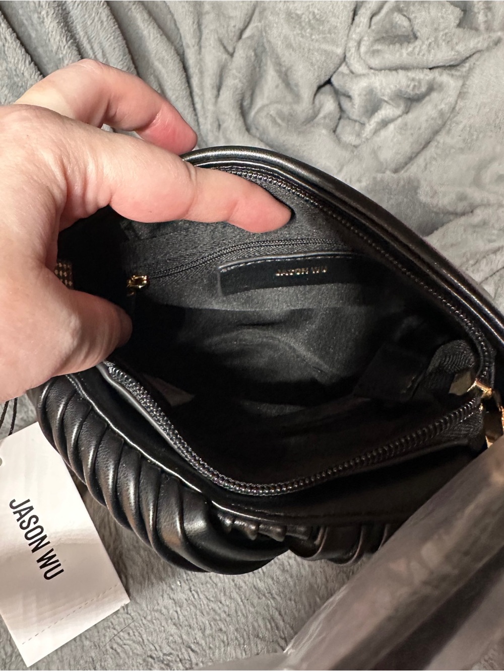 Jason Wu Black Knotted Pleat Mini Handbag - Picture 5 of 7